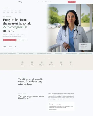 Urgent Care & Walk-In FAQ Website Template
