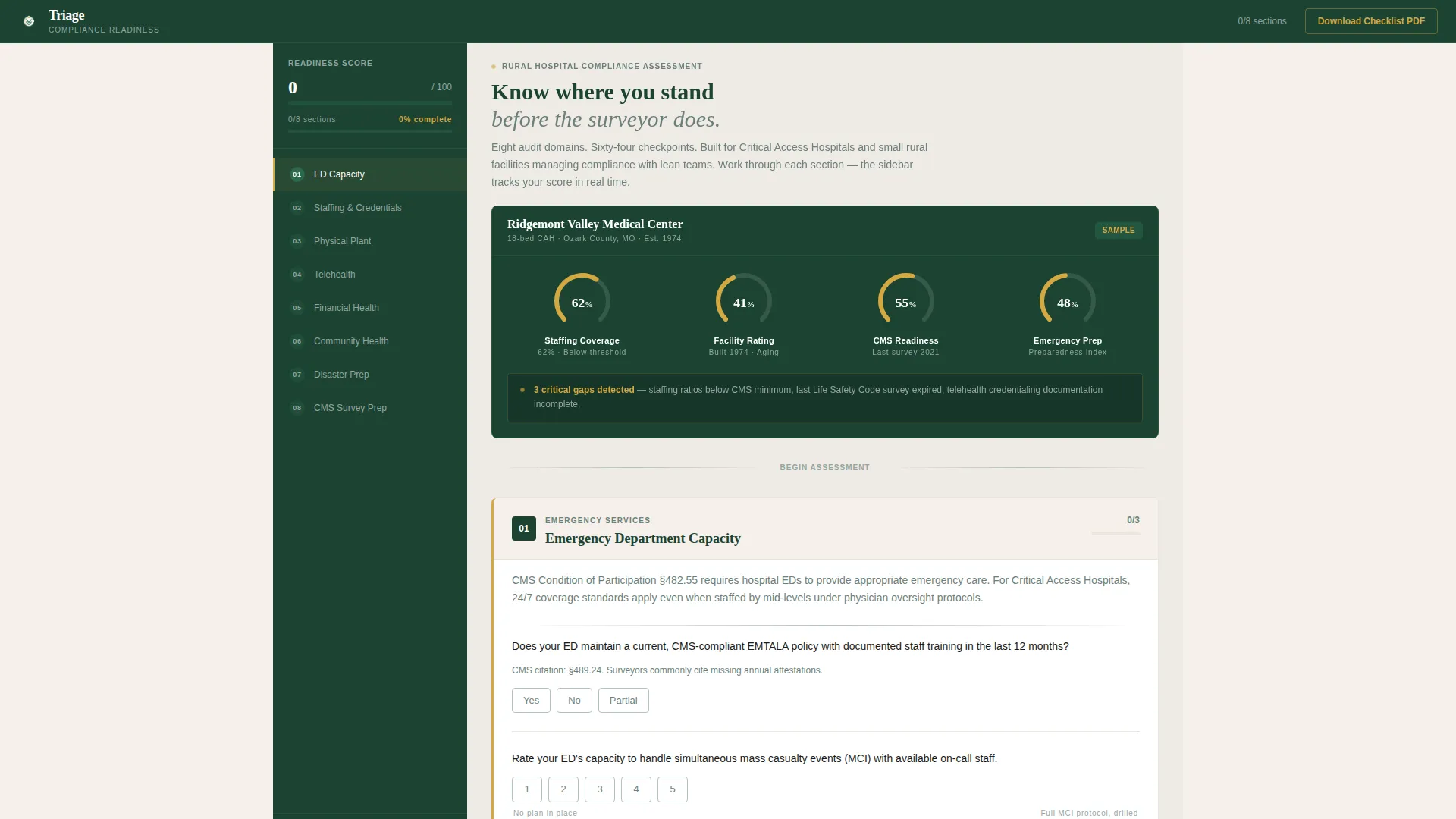 Hospital & Health System Cost Calculator Website Template