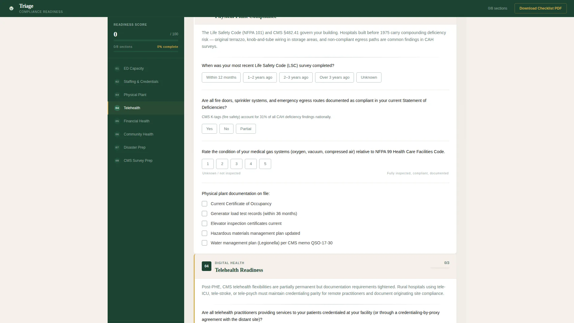 Hospital & Health System Cost Calculator Website Template