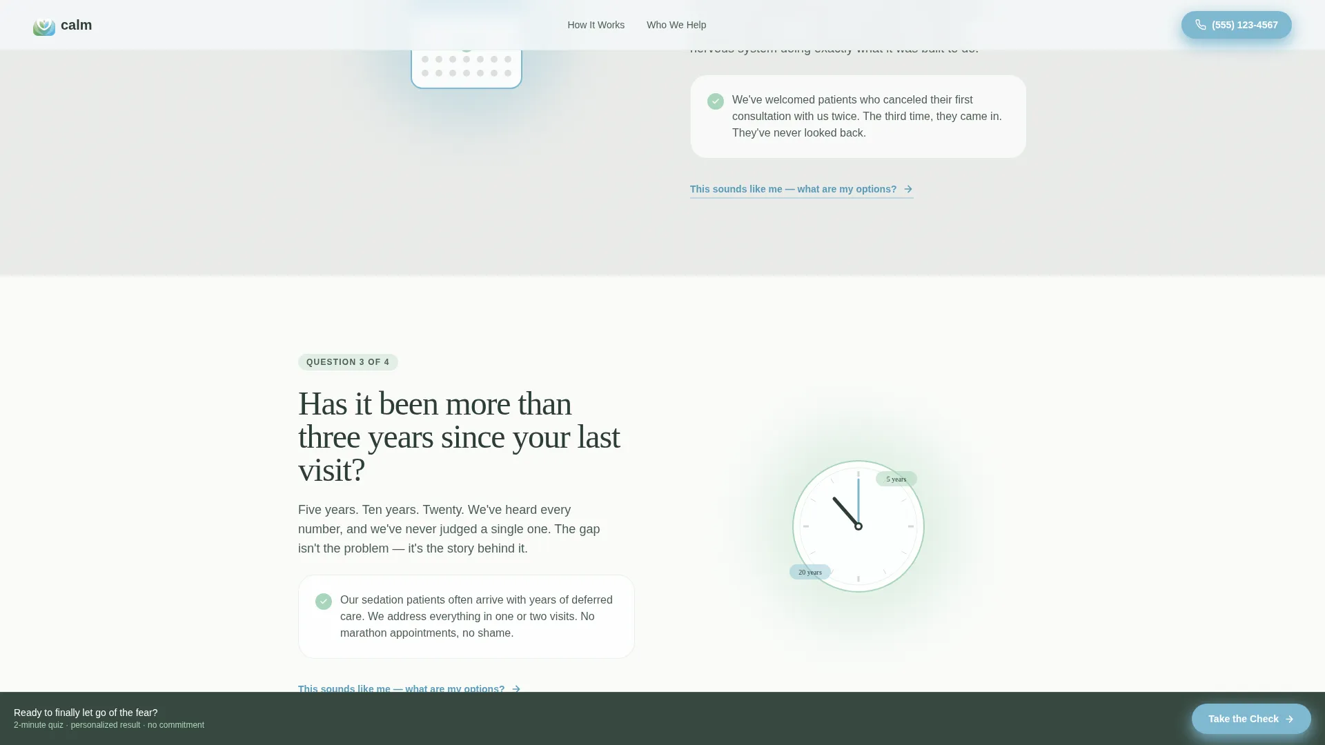 Sedation Dentist Advanced Booking Website Template