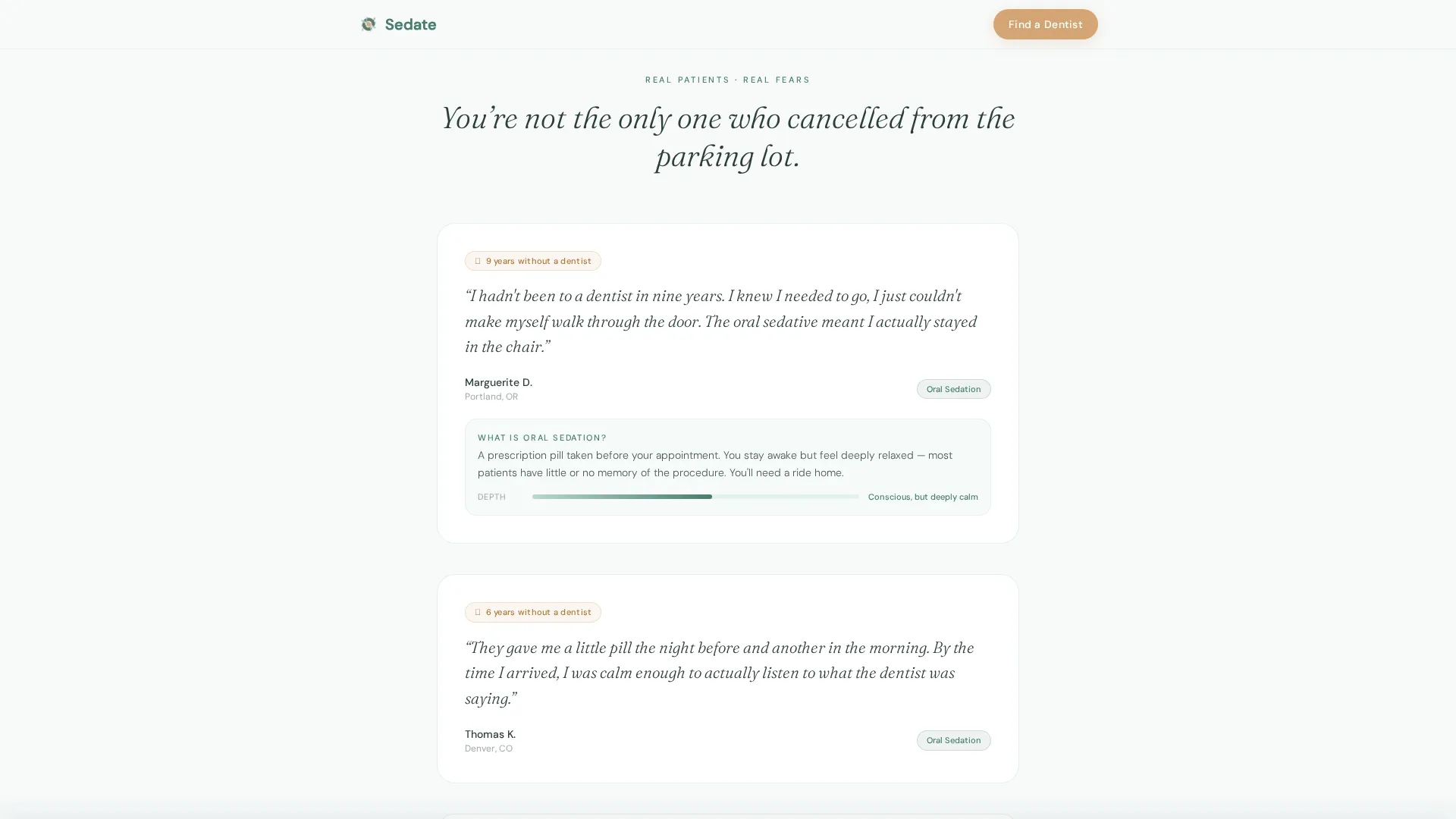 Sedation Dentist Reviews Website Template