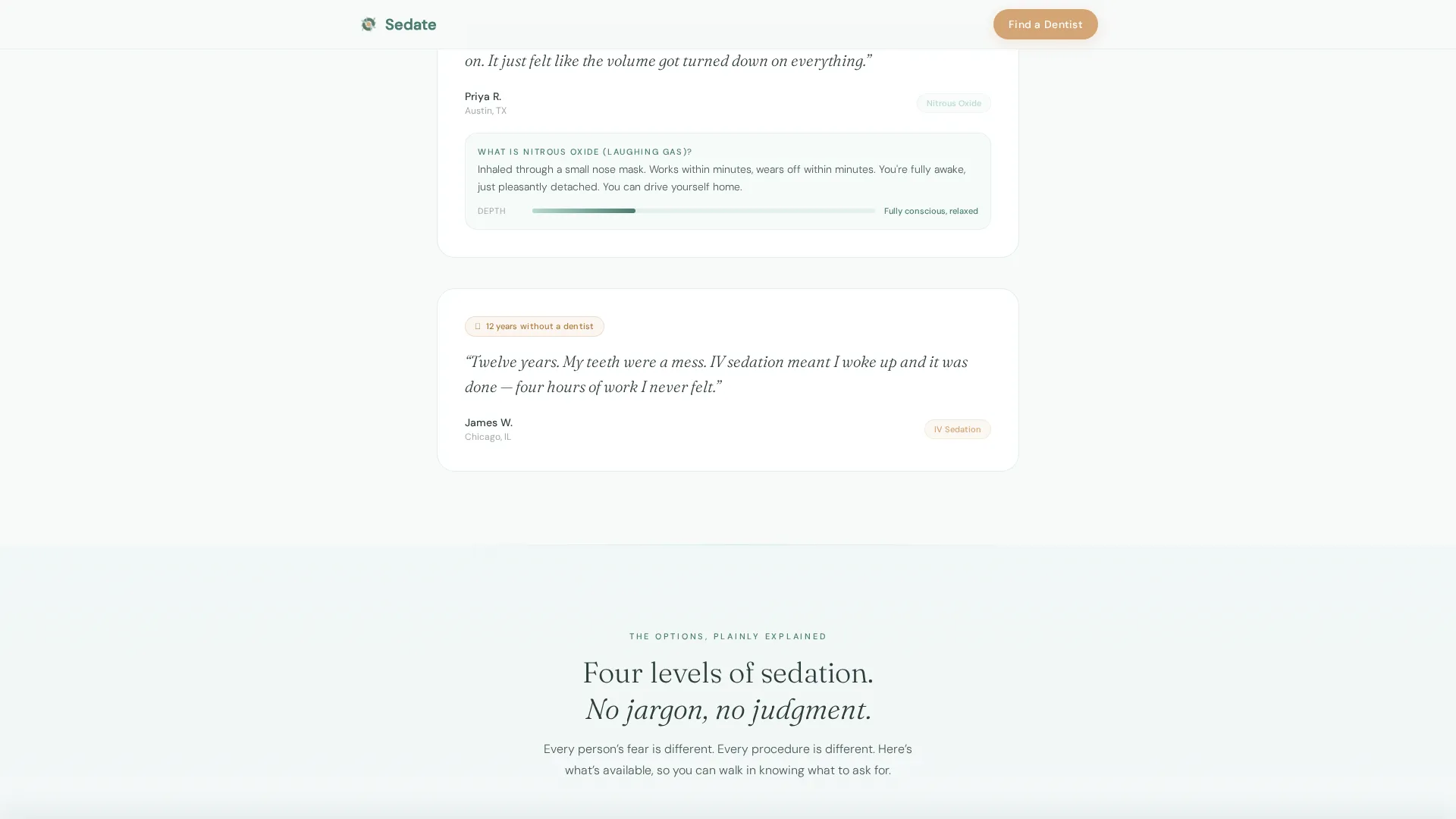 Sedation Dentist Reviews Website Template