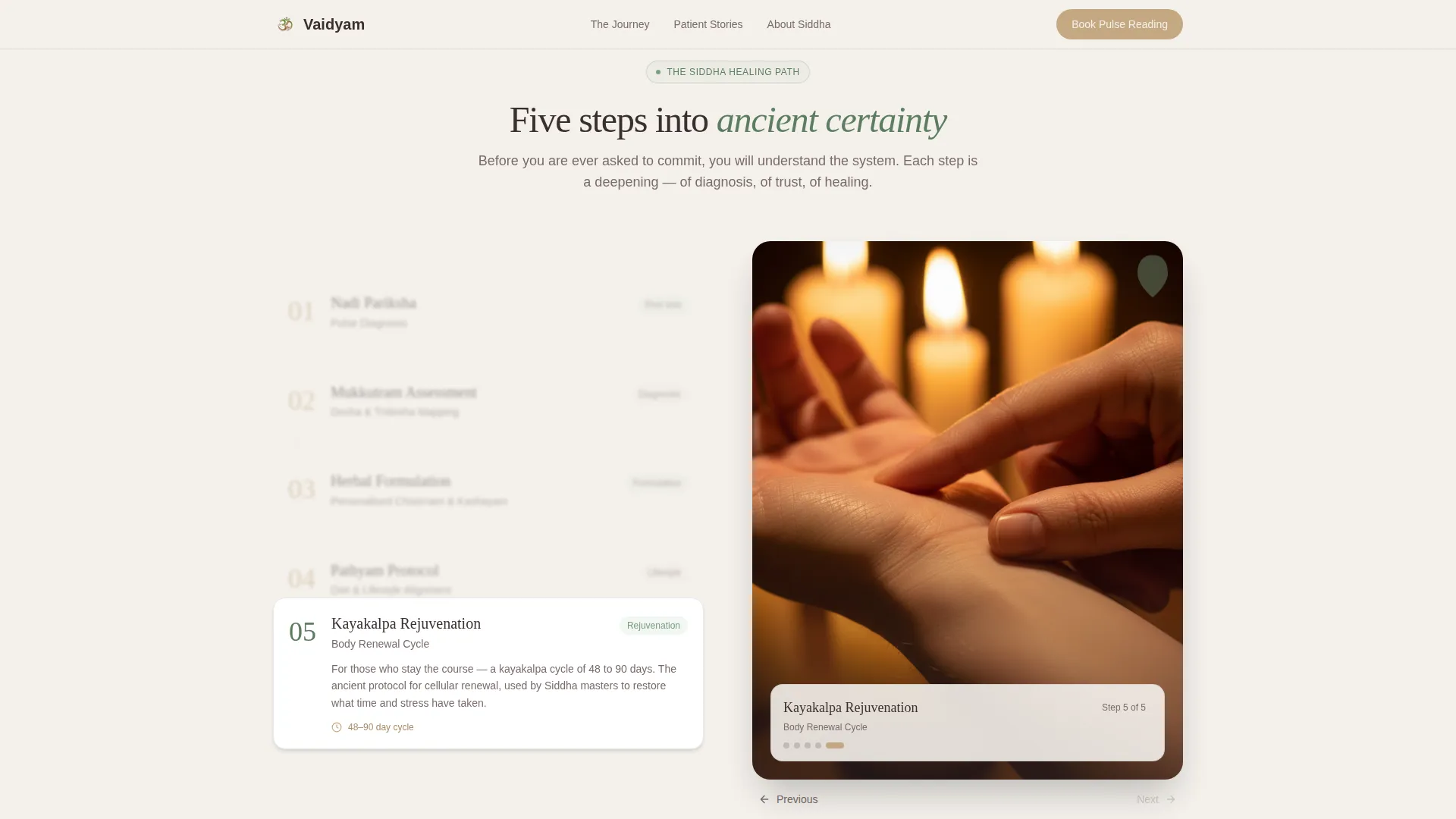 Ayurveda & Alternative Medicine Booking Website Template