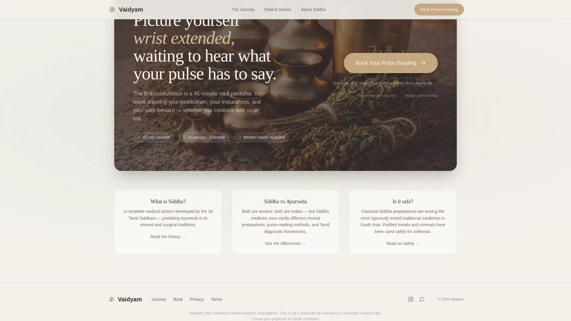 Ayurveda & Alternative Medicine Booking Website Template