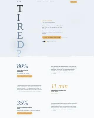Sleep Medicine Physician Website Template with Sleep Score Quiz