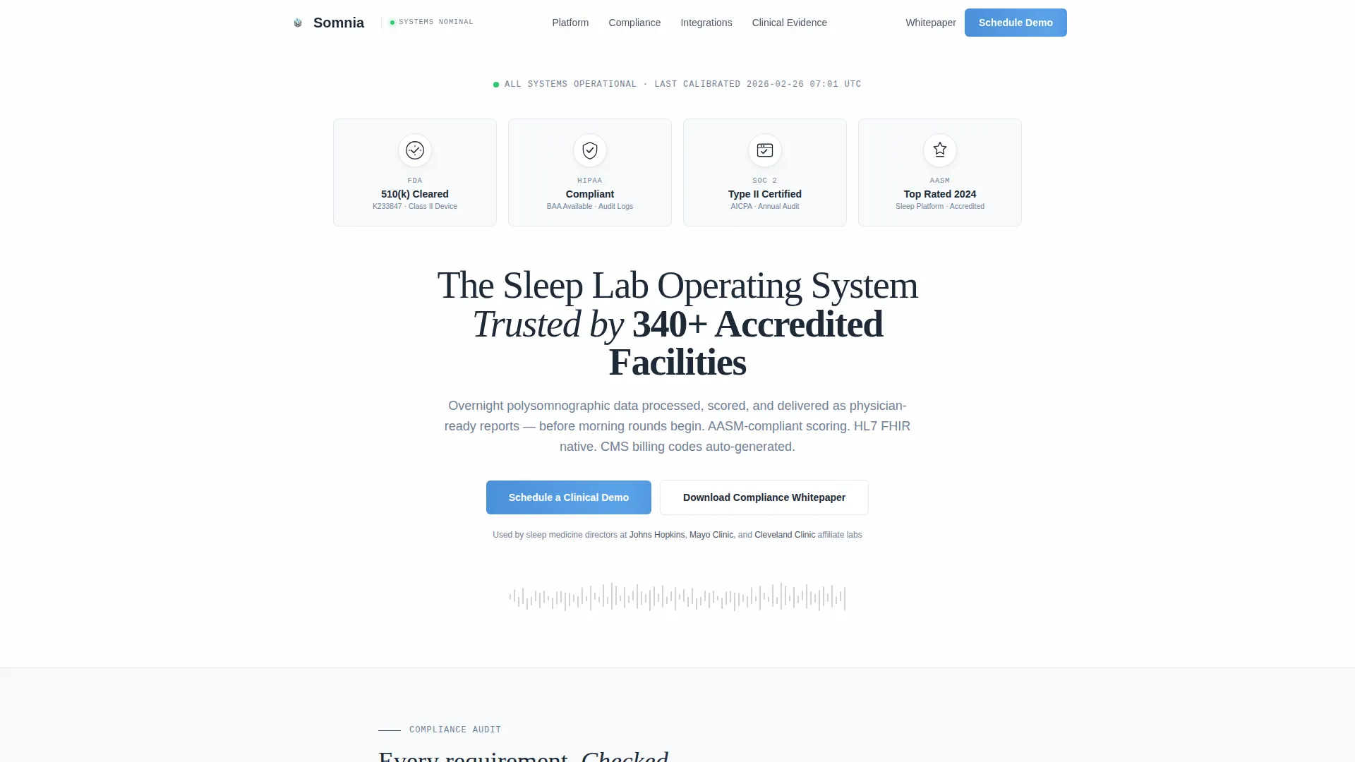 Sleep Medicine & Clinic Specialist Booking Website Template