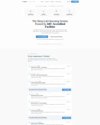 Sleep Medicine & Clinic Specialist Booking Website Template