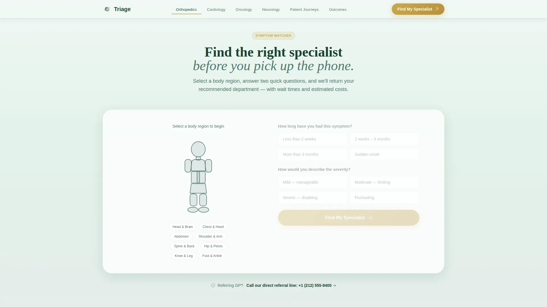 Hospital Landing Page Template | Hub & Spoke Layout
