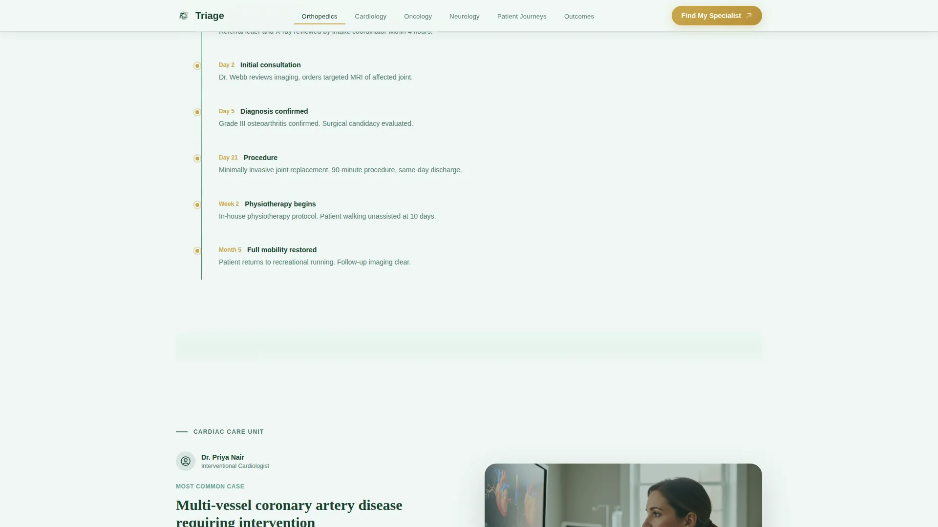 Hospital Landing Page Template | Hub & Spoke Layout