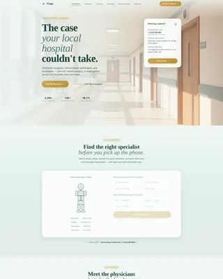 Hospital Landing Page Template | Hub & Spoke Layout