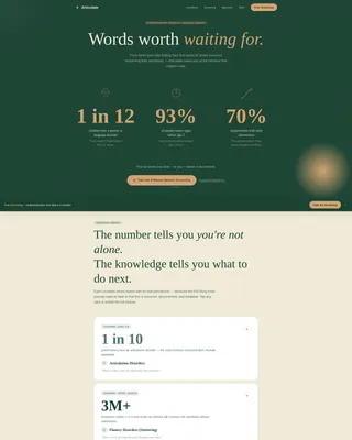 Speech Pathologist Booking Website Template