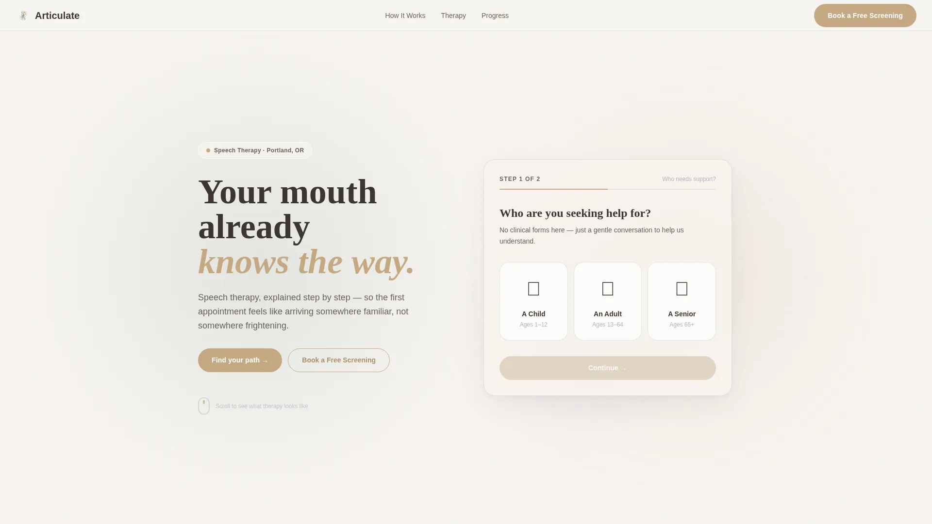 Speech Pathologist Landing Page Template