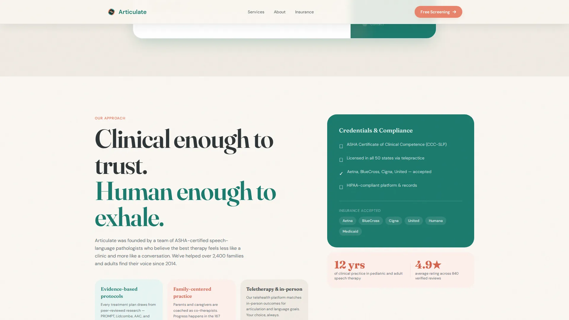 Speech Pathologist Landing Page Template