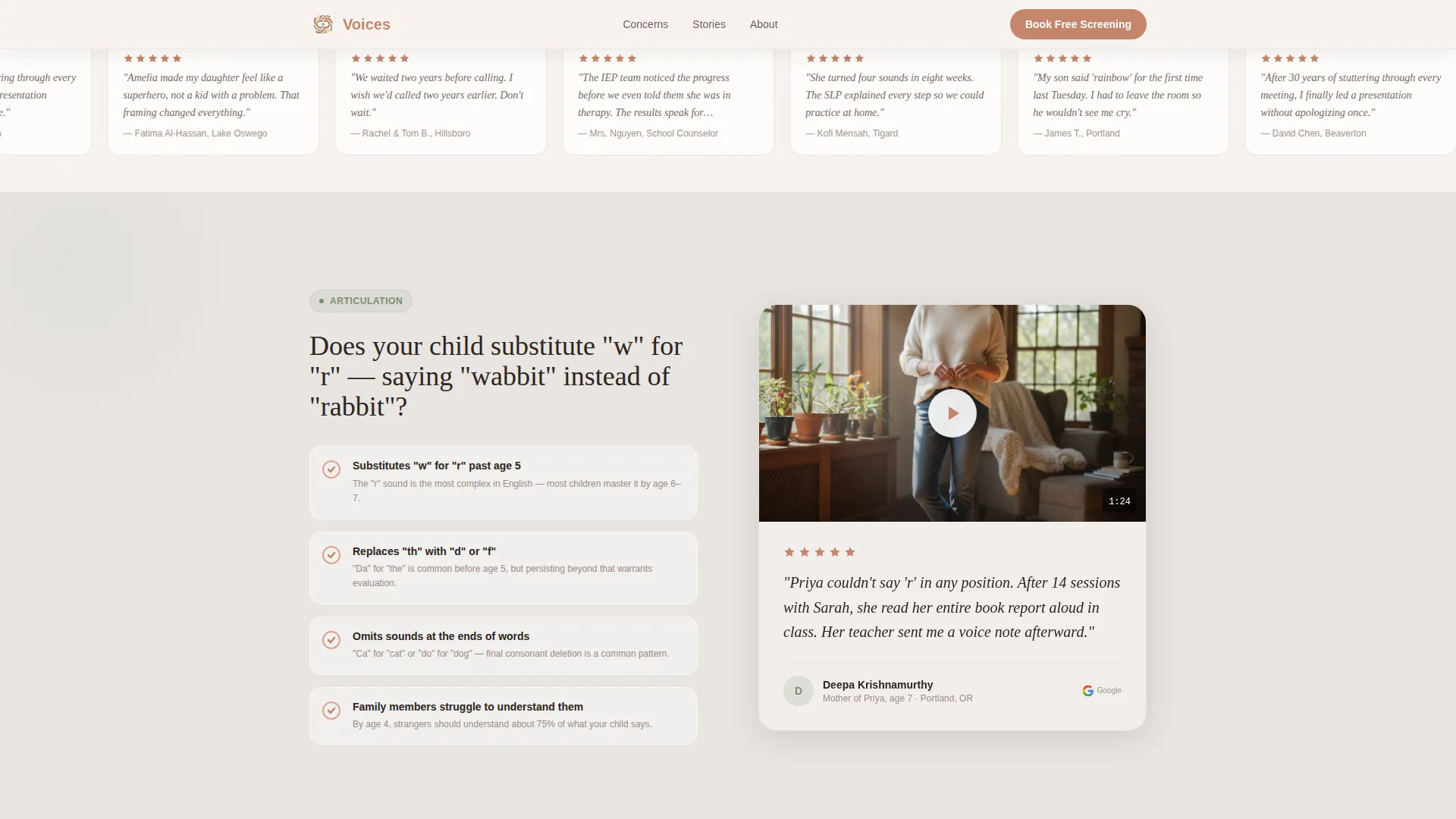 Speech Pathologist Landing Page Template