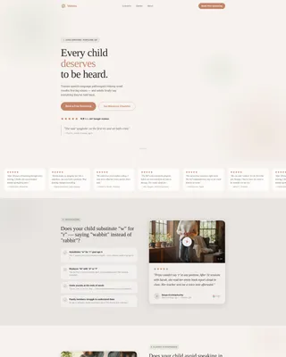 Speech Pathologist Landing Page Template