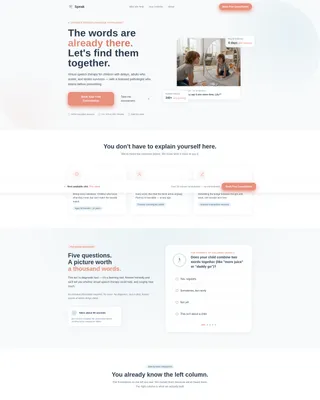 Speech Pathologist Virtual Consultation Landing Page