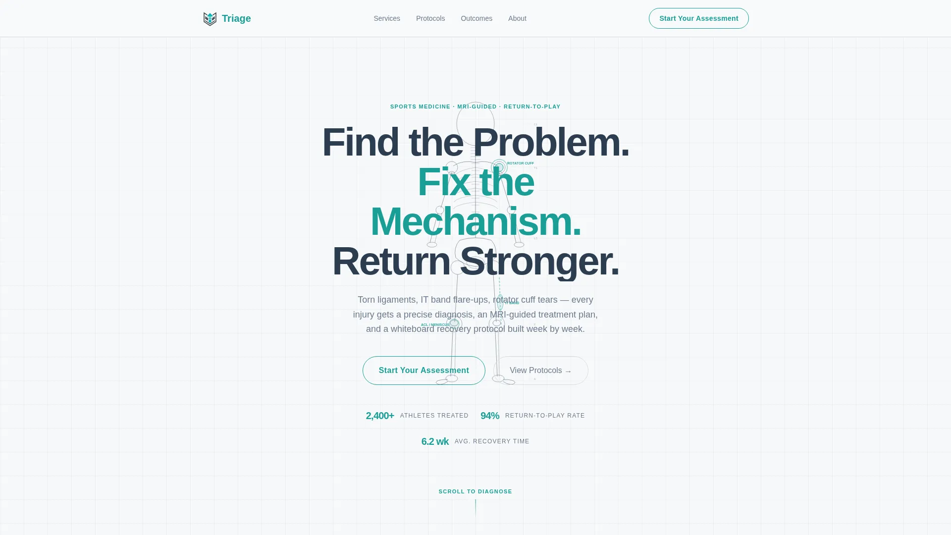 Sports Medicine Clinic Landing Page Template