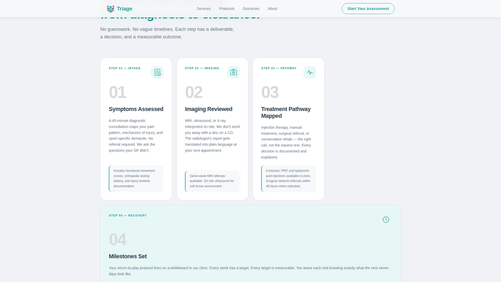 Sports Medicine Clinic Landing Page Template