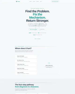 Sports Medicine Clinic Landing Page Template