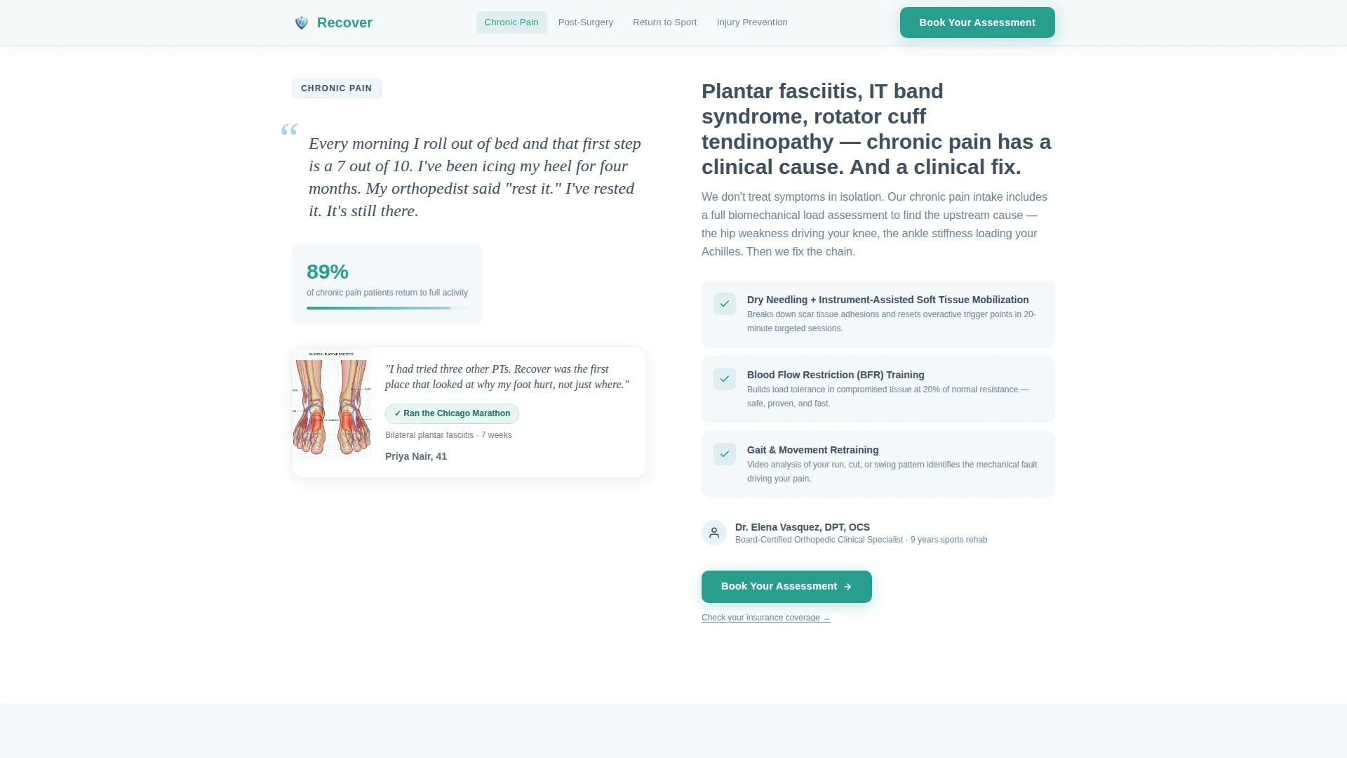 Sports Medicine Clinic Landing Page Template