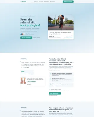 Sports Medicine Clinic Landing Page Template