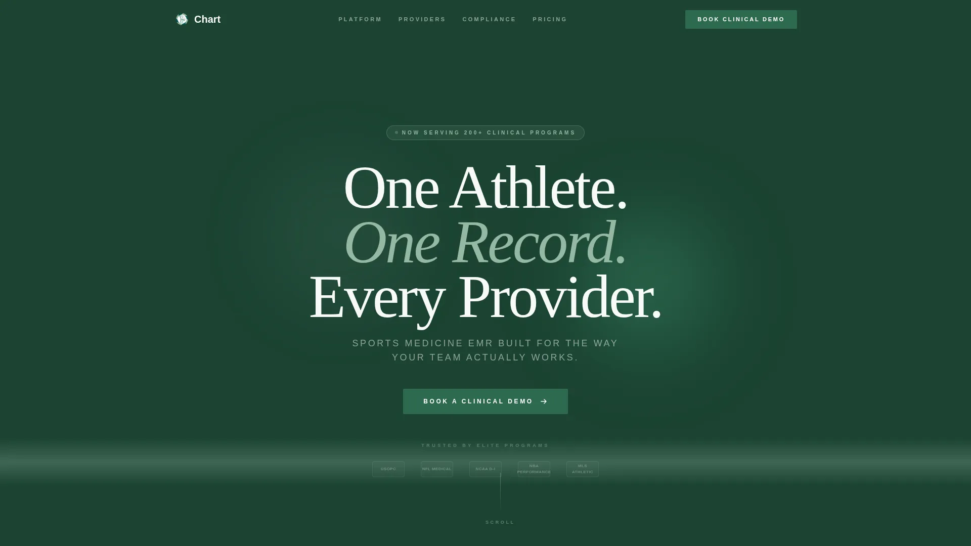Sports Medicine EMR Landing Page Template