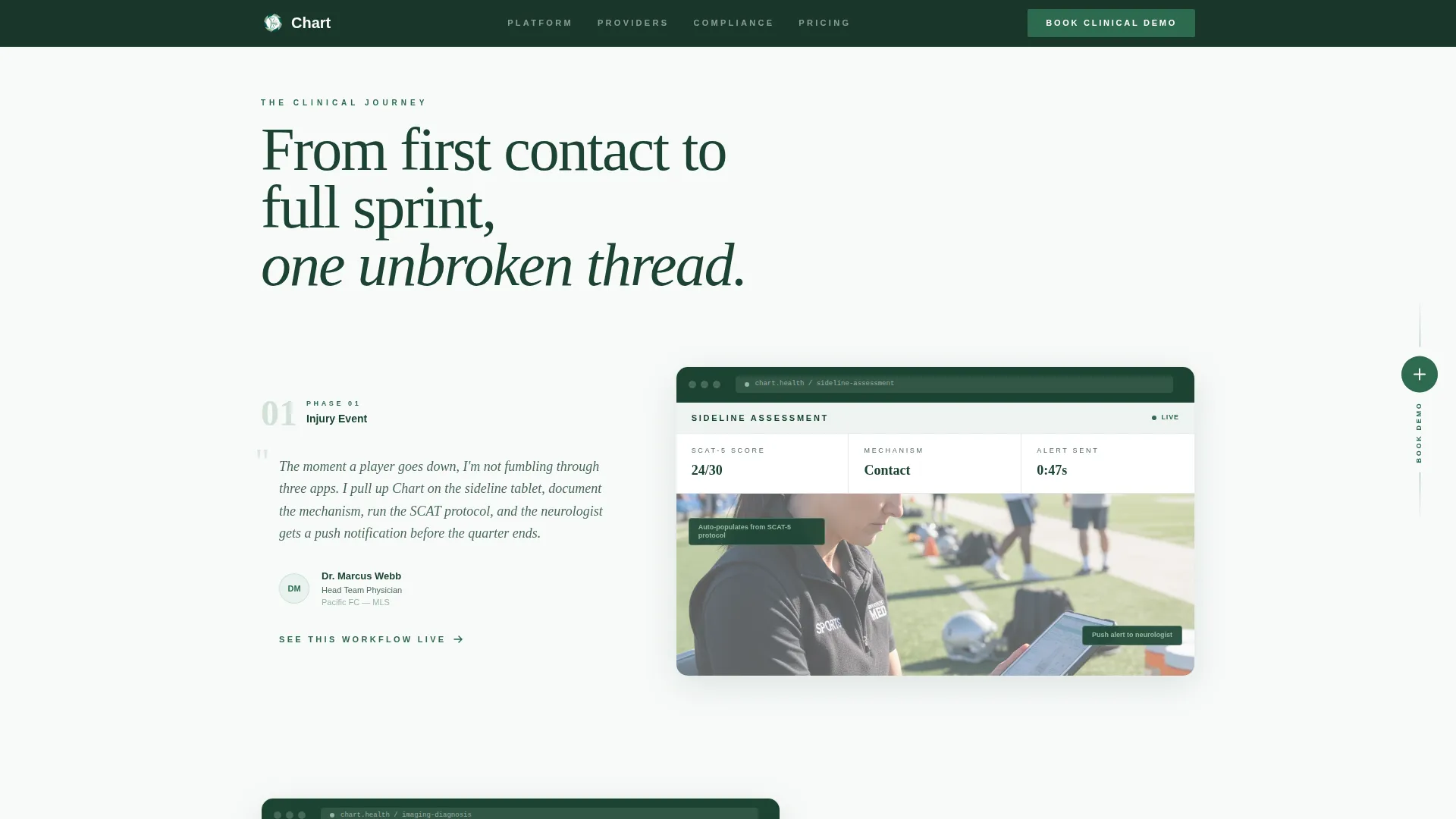 Sports Medicine EMR Landing Page Template