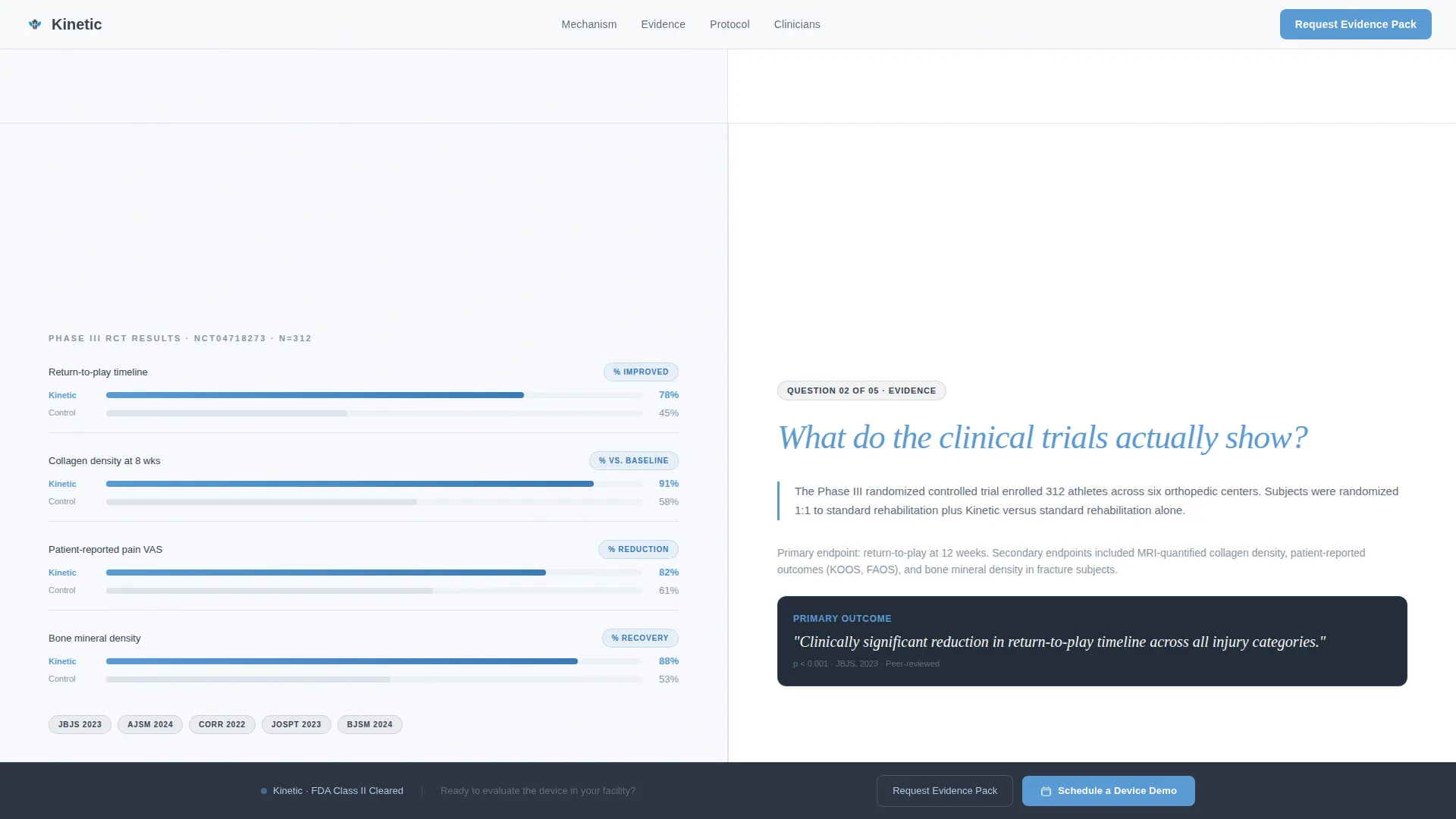 Sports Medicine Medical Device Landing Page Template