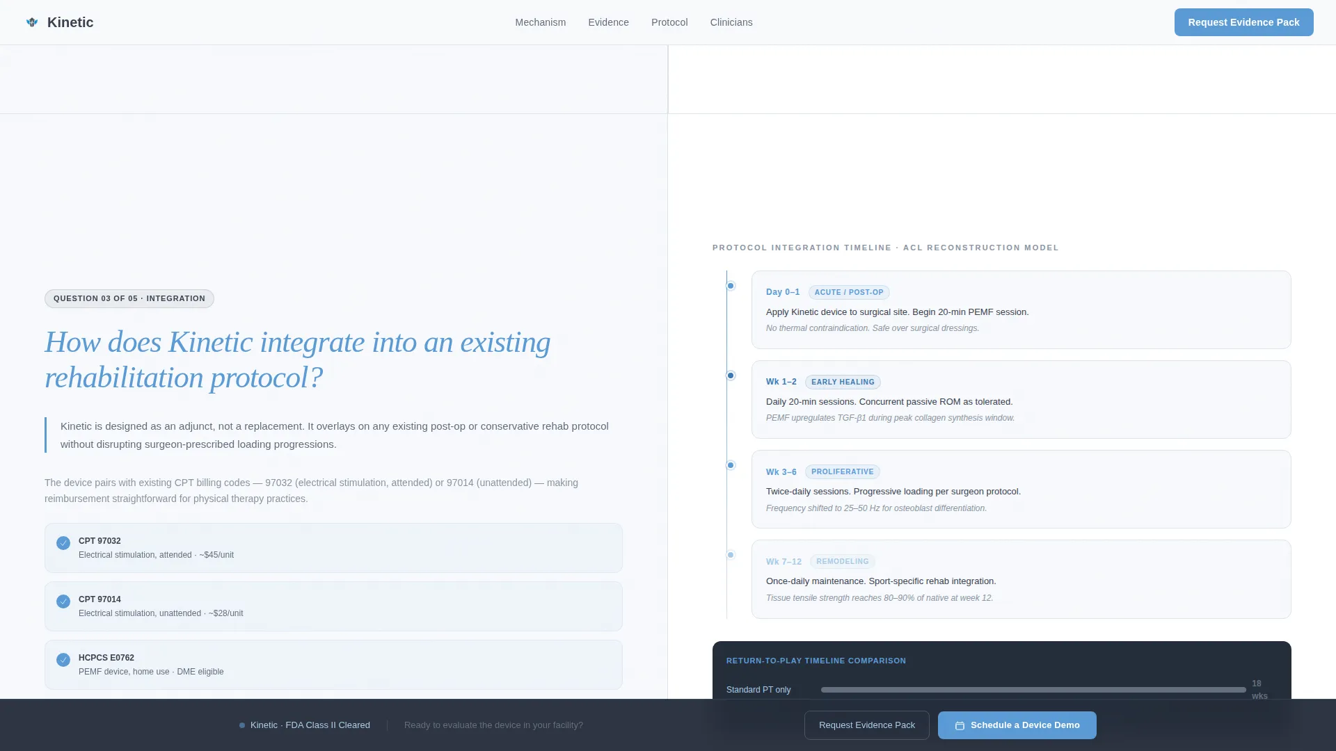 Sports Medicine Medical Device Landing Page Template