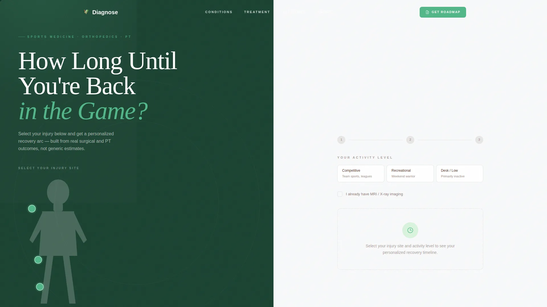 Sports Medicine Landing Page Template