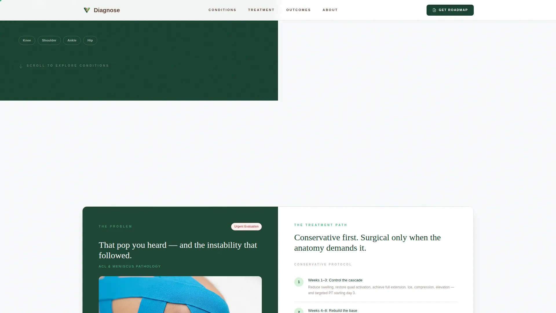 Sports Medicine Landing Page Template