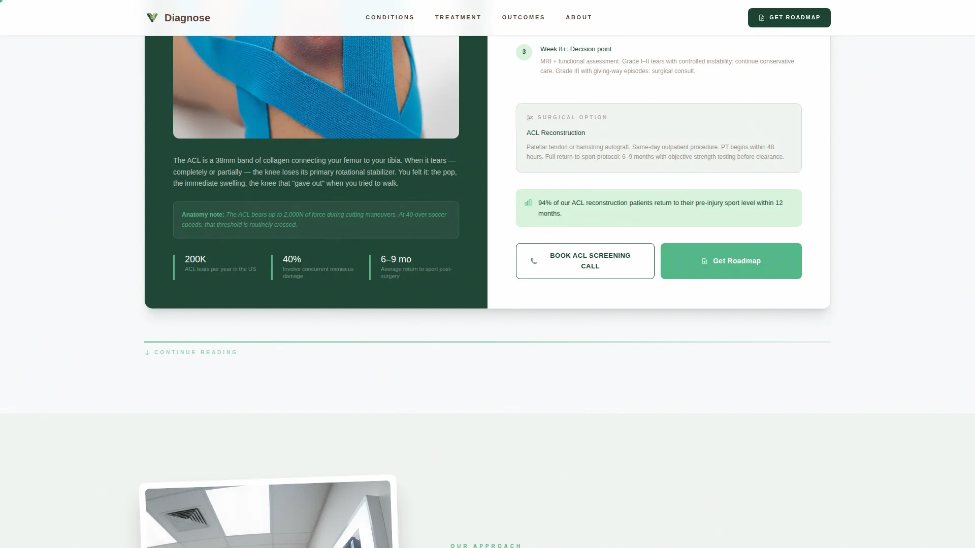 Sports Medicine Landing Page Template