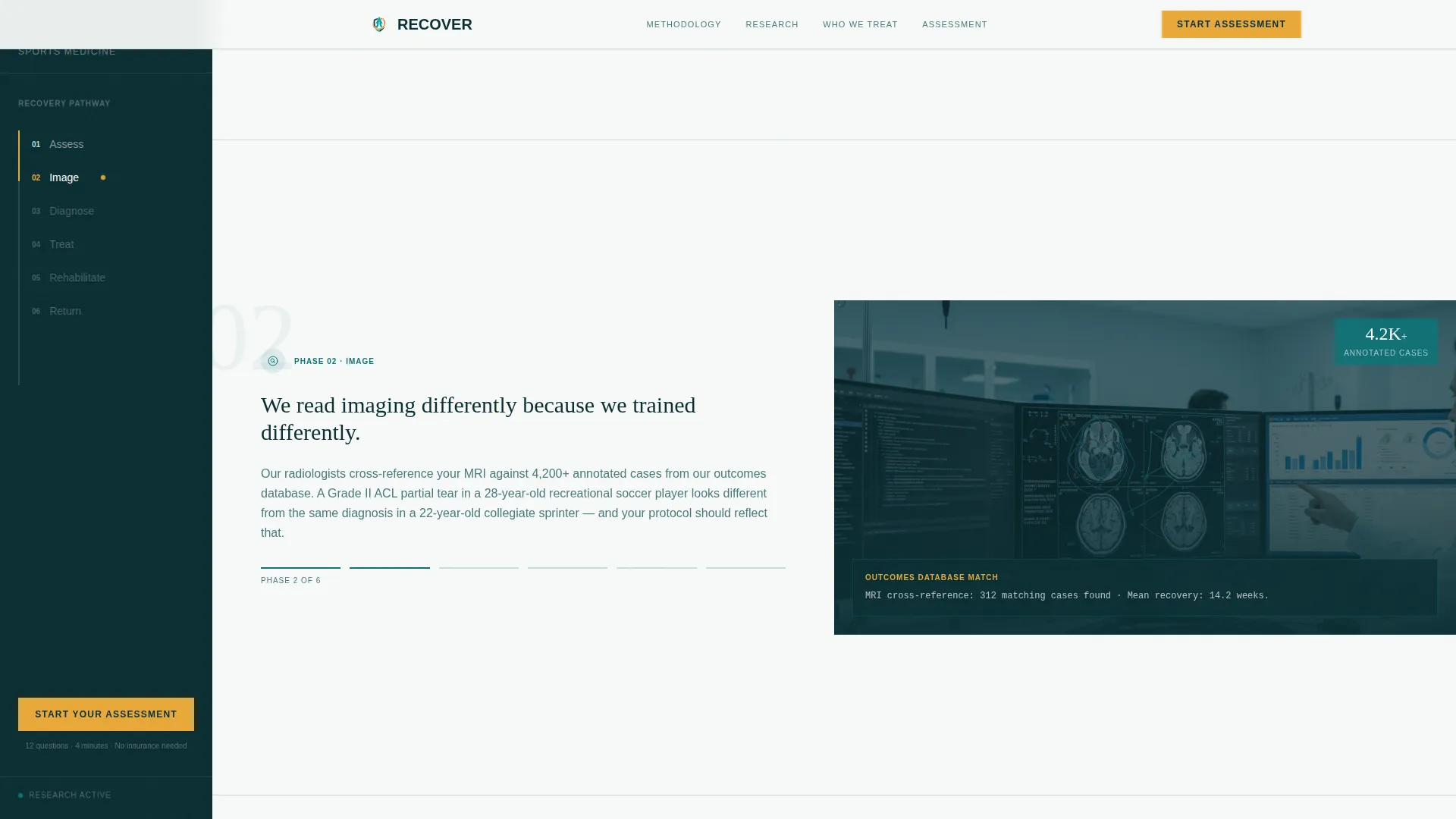 Sports Medicine Research Center Landing Page Template