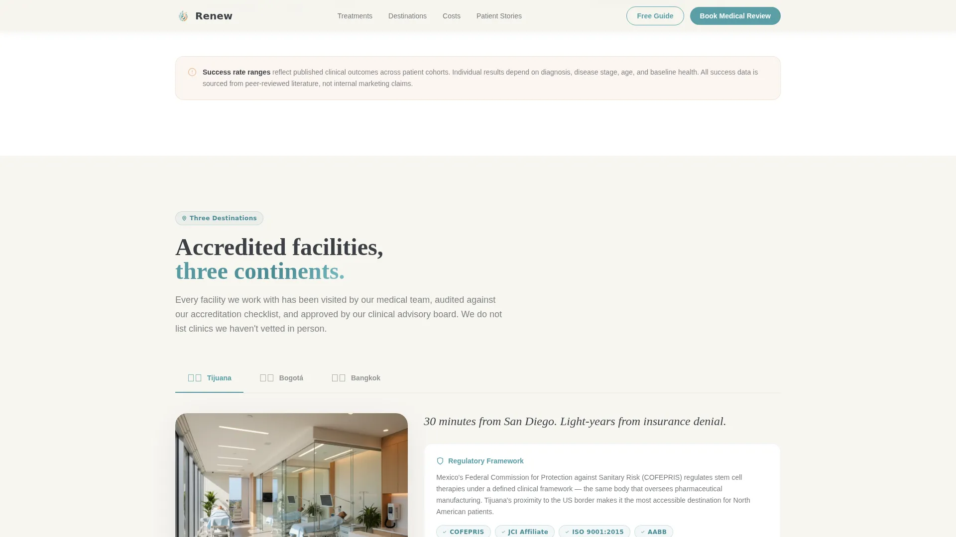Stem Cell Therapy Medical Tourism Landing Page Template