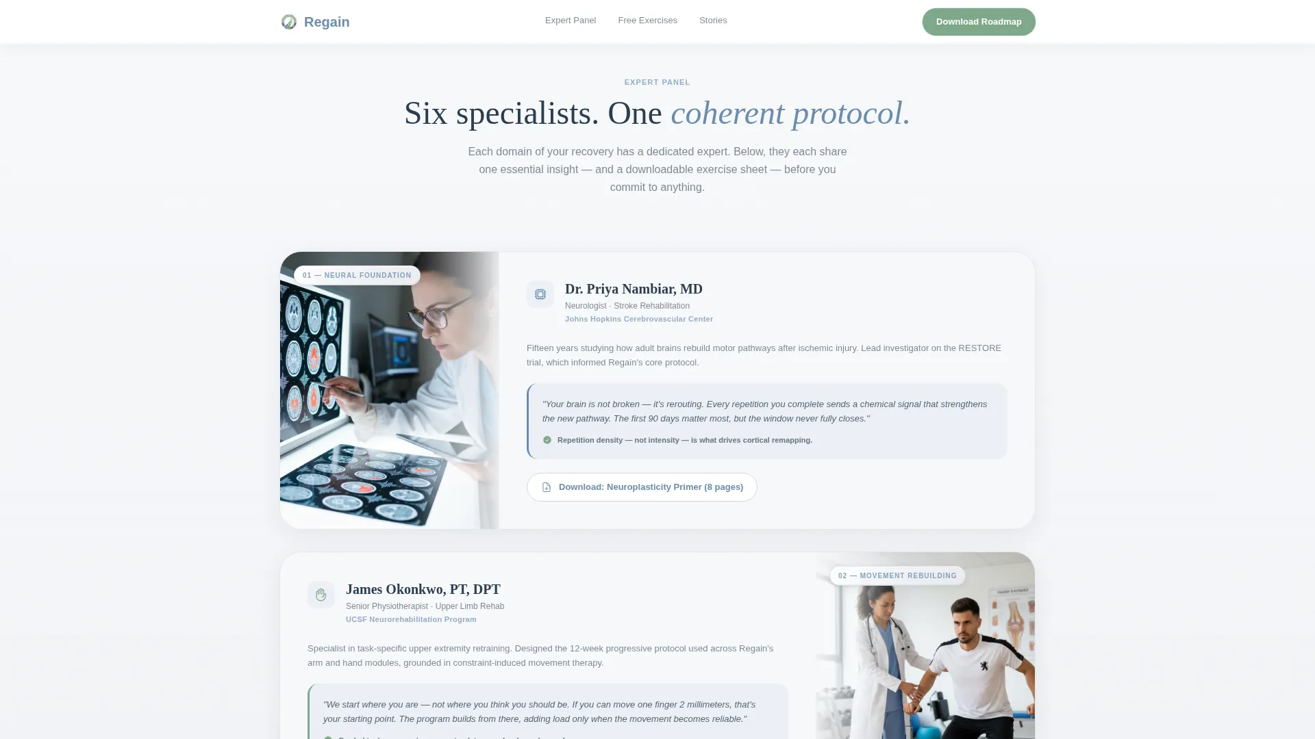 Stroke Recovery Exercise Program Landing Page Template
