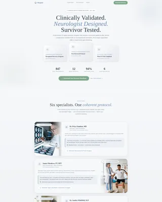 Stroke Recovery Exercise Program Landing Page Template