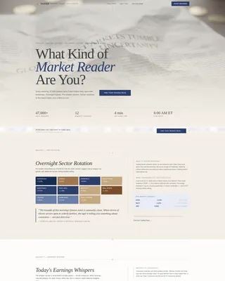 Stock Market & Trading Newsletter Specialist Blog Website Template