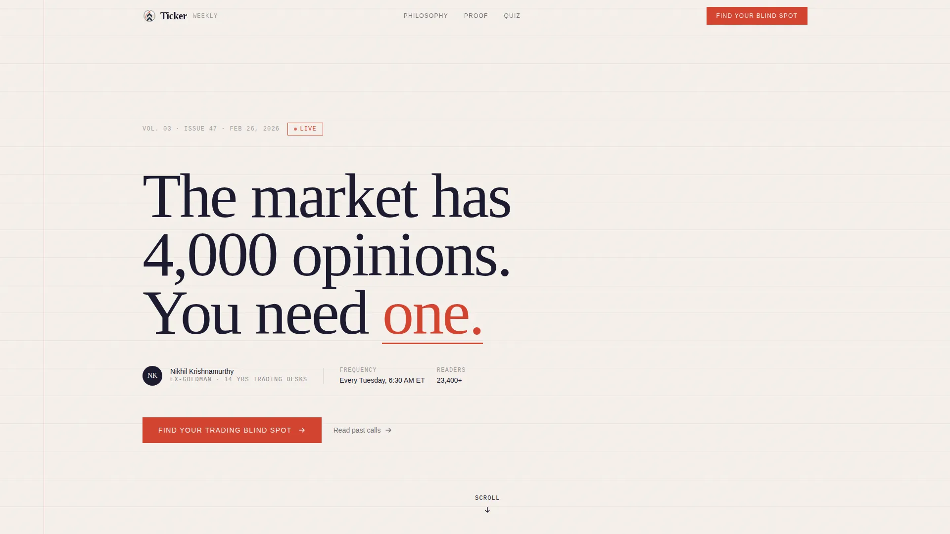 Stock Market & Trading Newsletter Blog Website Template
