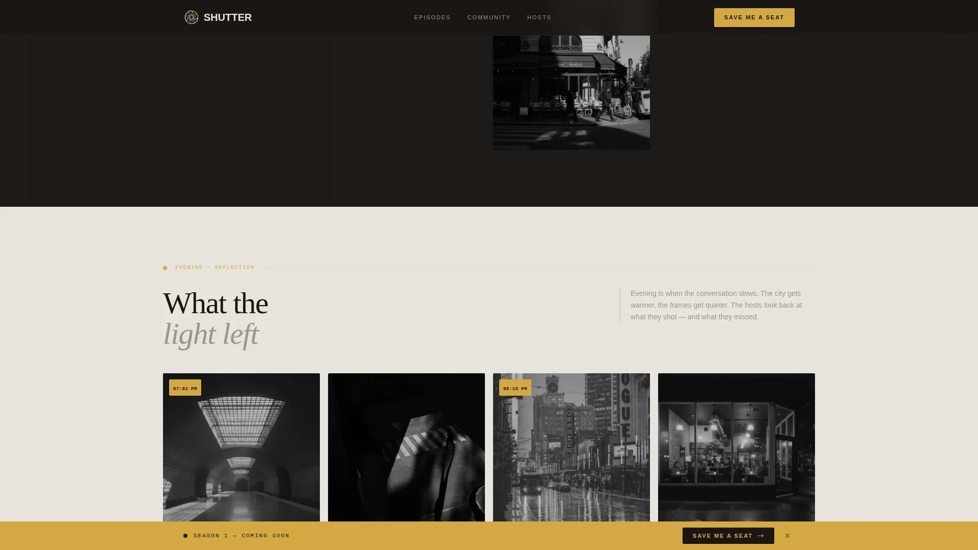 Cinematic Streetphotography | Free Website Template | Rocket
