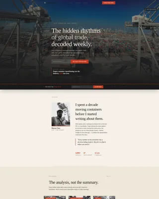 Supply Chain & Logistics Newsletter Blog Website Template