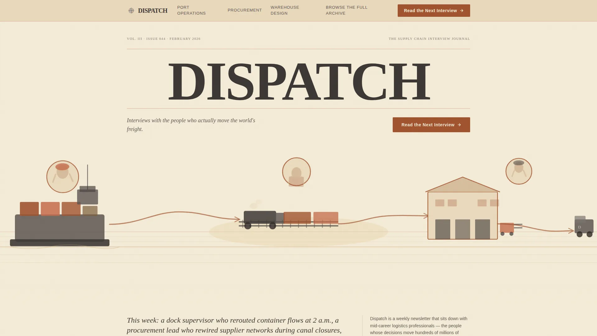 Logistics Newsletter Landing Page Template