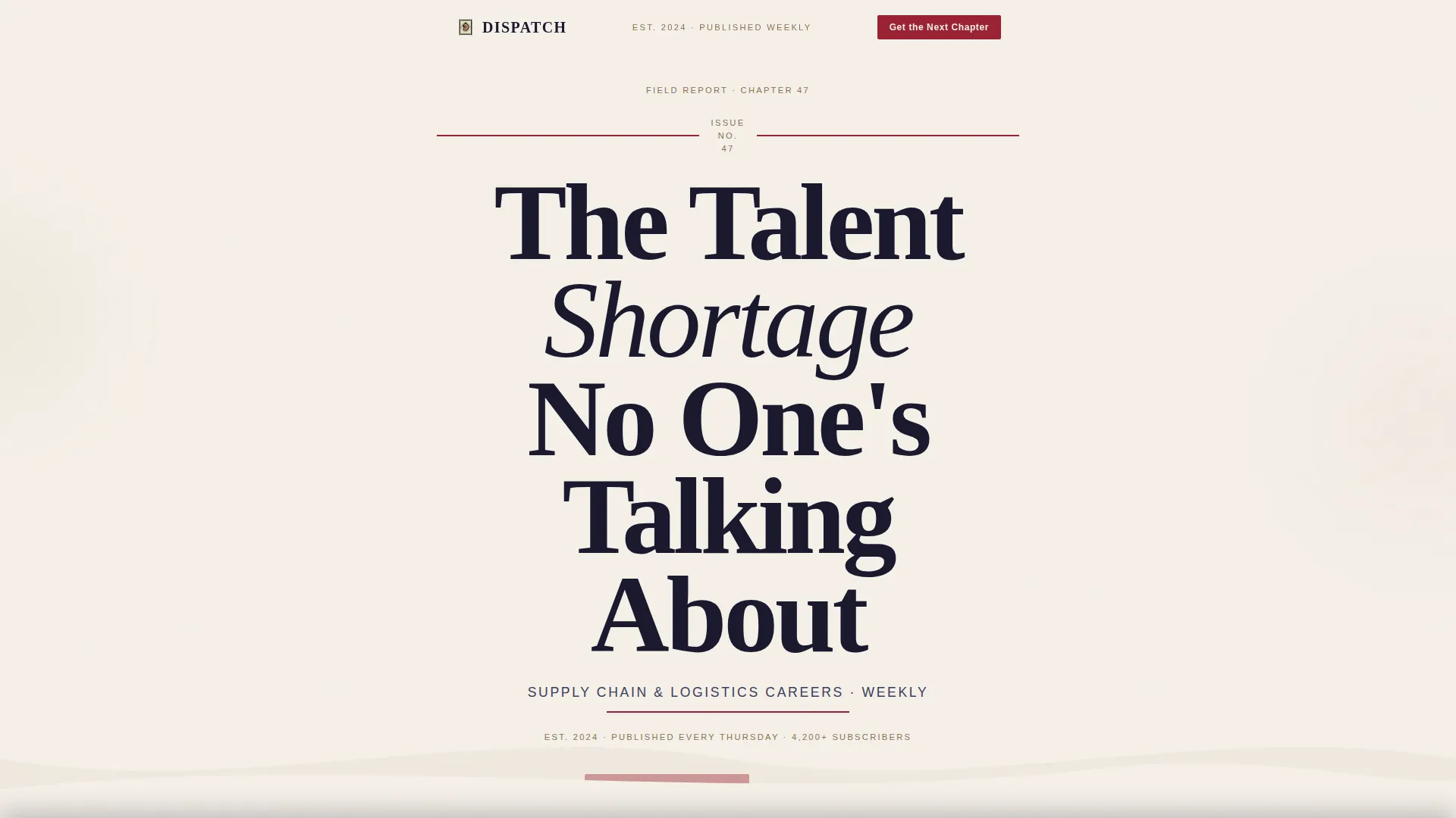 Logistics Newsletter Landing Page Template