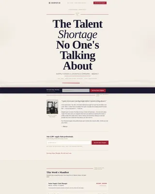 Logistics Newsletter Landing Page Template