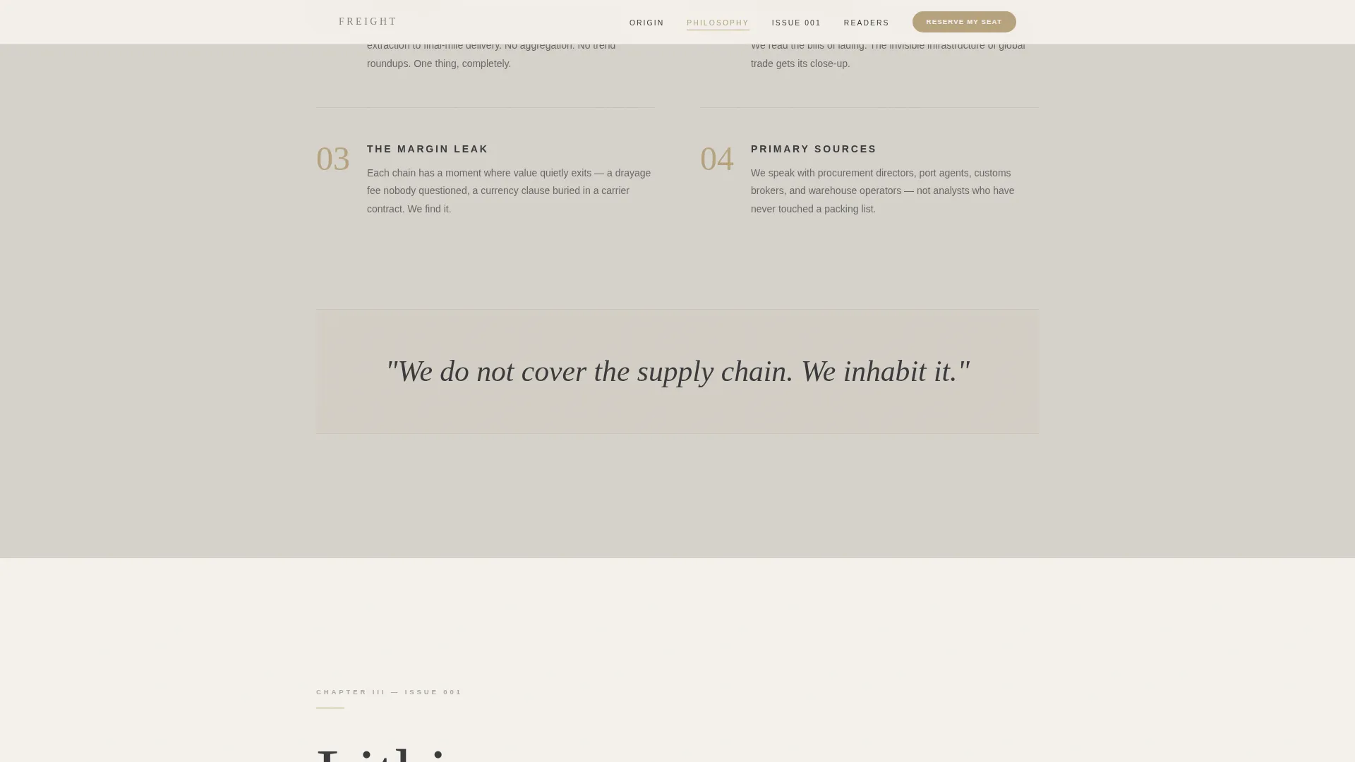 Supply Chain & Logistics Newsletter Pre-Launch Website Template
