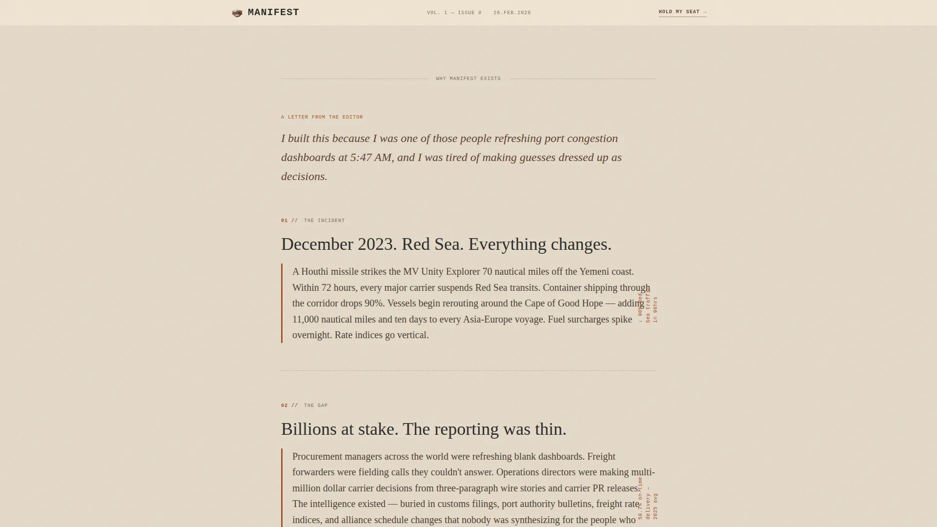 Supply Chain & Logistics Newsletter Specialist Pre-Launch Website Template