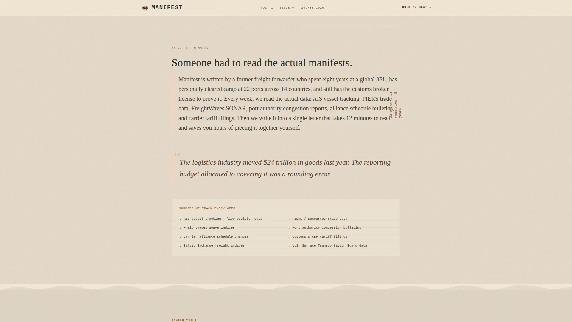 Supply Chain & Logistics Newsletter Specialist Pre-Launch Website Template