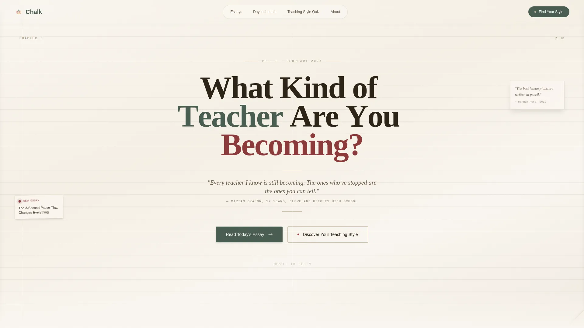 Teaching & Pedagogy Blog Landing Page Template