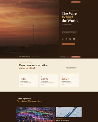 Telecom News Blog Waitlist Landing Page Template