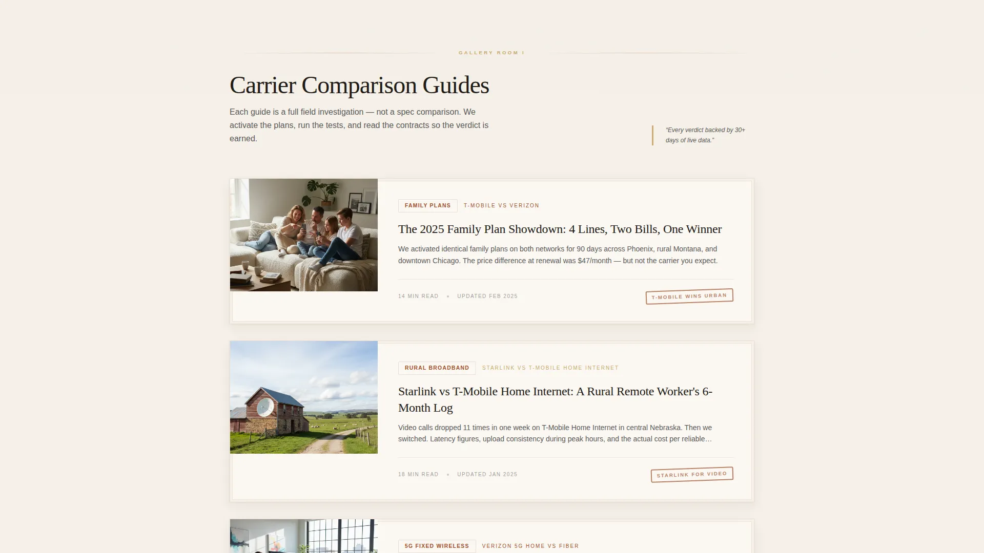 Editorial Telecommunications Landing Page Template