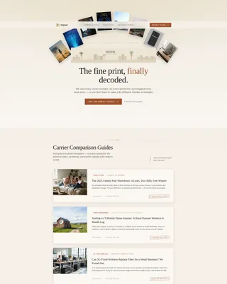 Editorial Telecommunications Landing Page Template